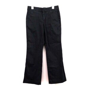 Intro. Casual Elegance Pants Womens Size 10 Black Flared Leg Mid Rise